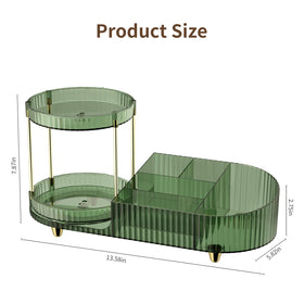 Jywantful makeup organizer with non-slip feet on a bathroom counter
