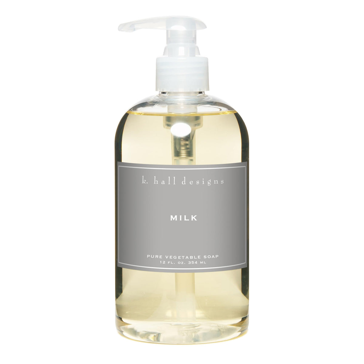 K. Hall Designs Milk Liquid Hand Soap creamy-sweet coconut vanilla front view