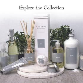 K. Hall Designs Milk Liquid Hand Soap creamy-sweet coconut vanilla packaging details