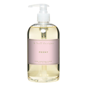 K. Hall Designs Peony Liquid Hand Soap front view 408g