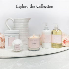K. Hall Designs Peony Liquid Hand Soap on a kitchen counter