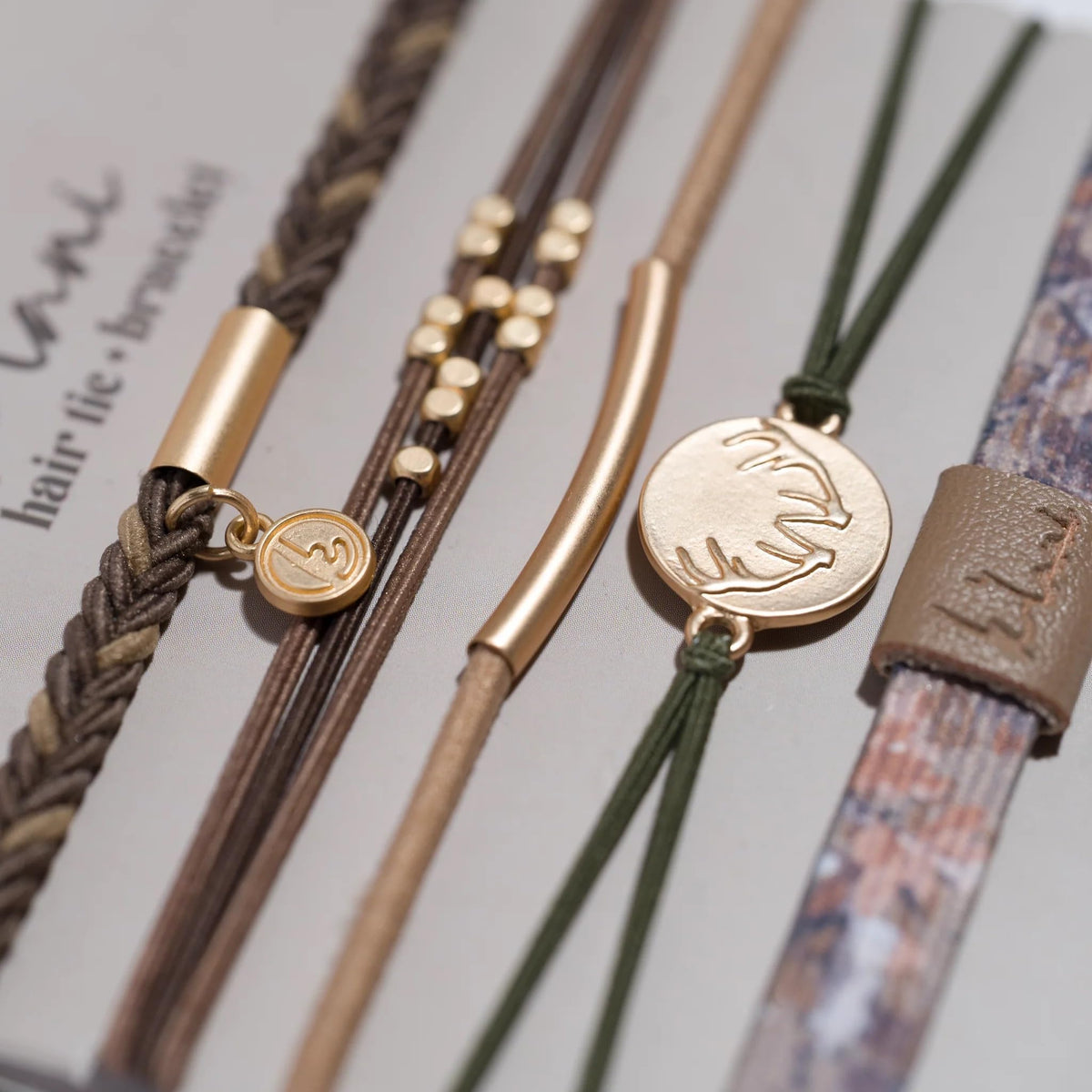 K'lani Adapt Hair Tie Bracelet worn on wrist showcasing boho style