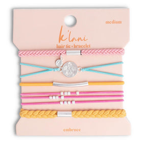 K'lani Embrace Hair Tie Bracelets in assorted colours