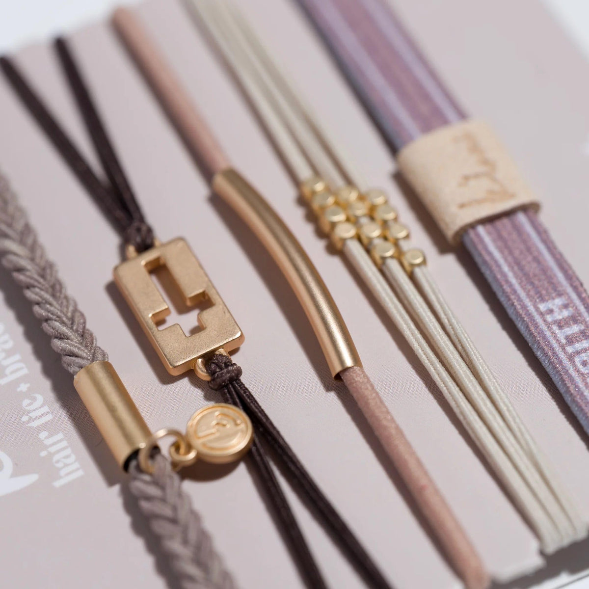 K'lani Faith Hair Tie Bracelet worn on wrist showing boho style