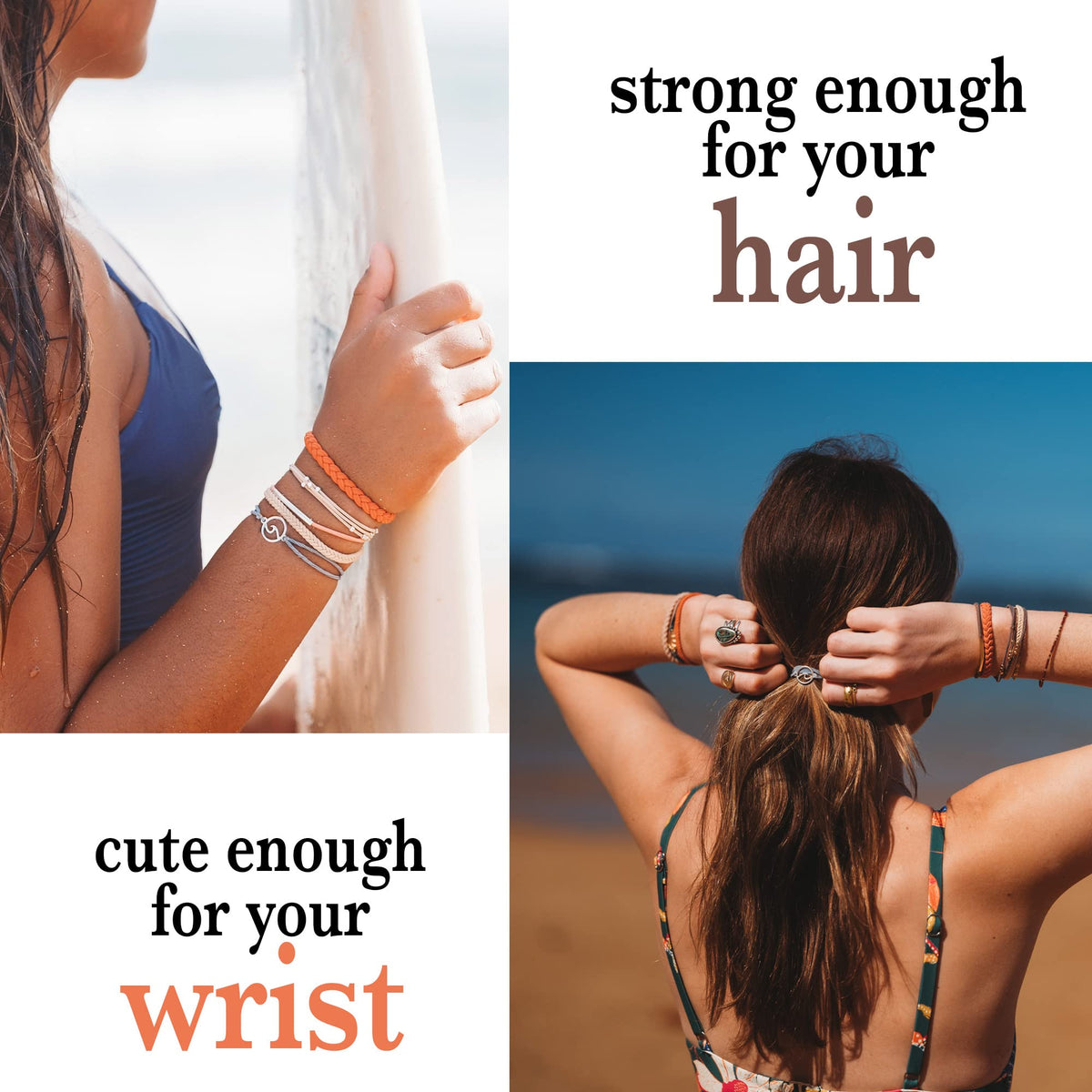 K'lani Focus Hair Tie Bracelet worn on wrist