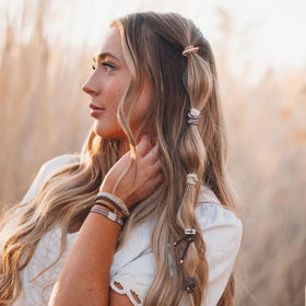 K'lani Hair Tie Bracelets displayed in packaging