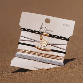 K'lani Inspire Hair Tie Bracelets packaging display
