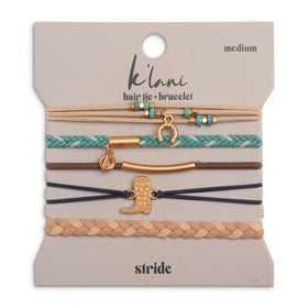 K'lani Stride Hair Tie Bracelets in assorted colours front view