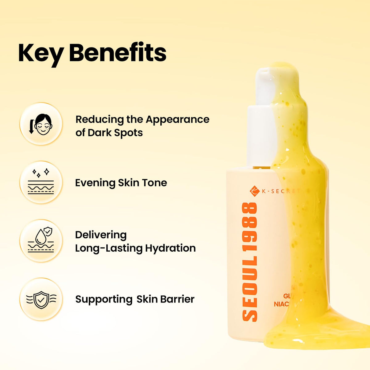 K-SECRET 1988 Niacinamide serum texture on hand
