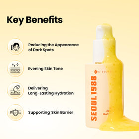 K-SECRET 1988 Niacinamide serum texture on hand