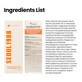 K-SECRET 1988 Niacinamide serum with skincare routine items