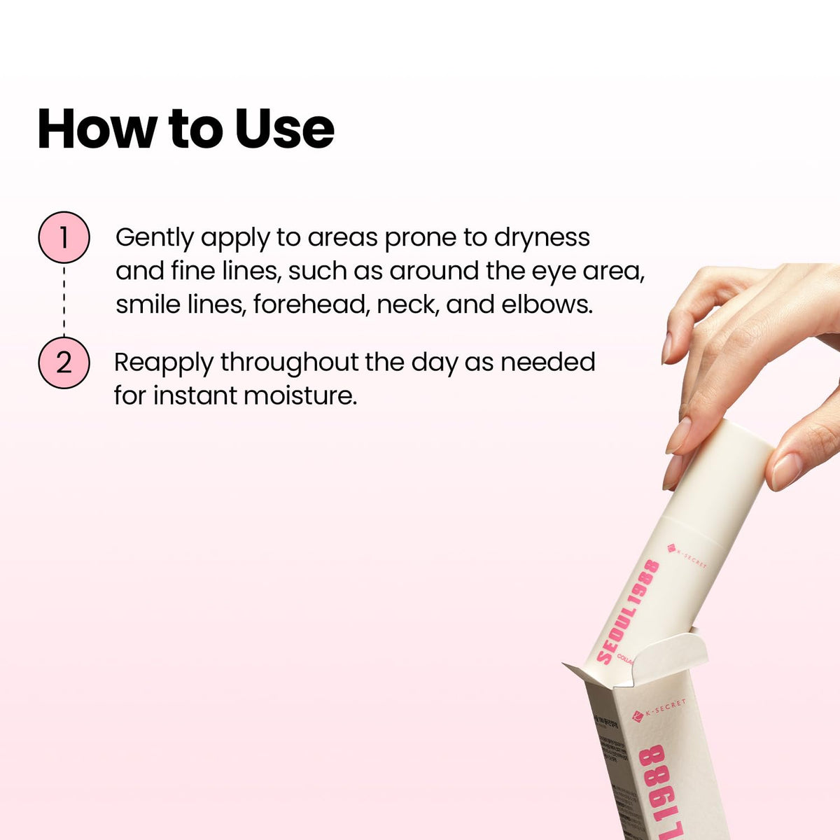K-SECRET Collagen Multi Balm Stick on a vanity