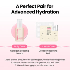 K-SECRET Collagen support Serum on a bathroom counter
