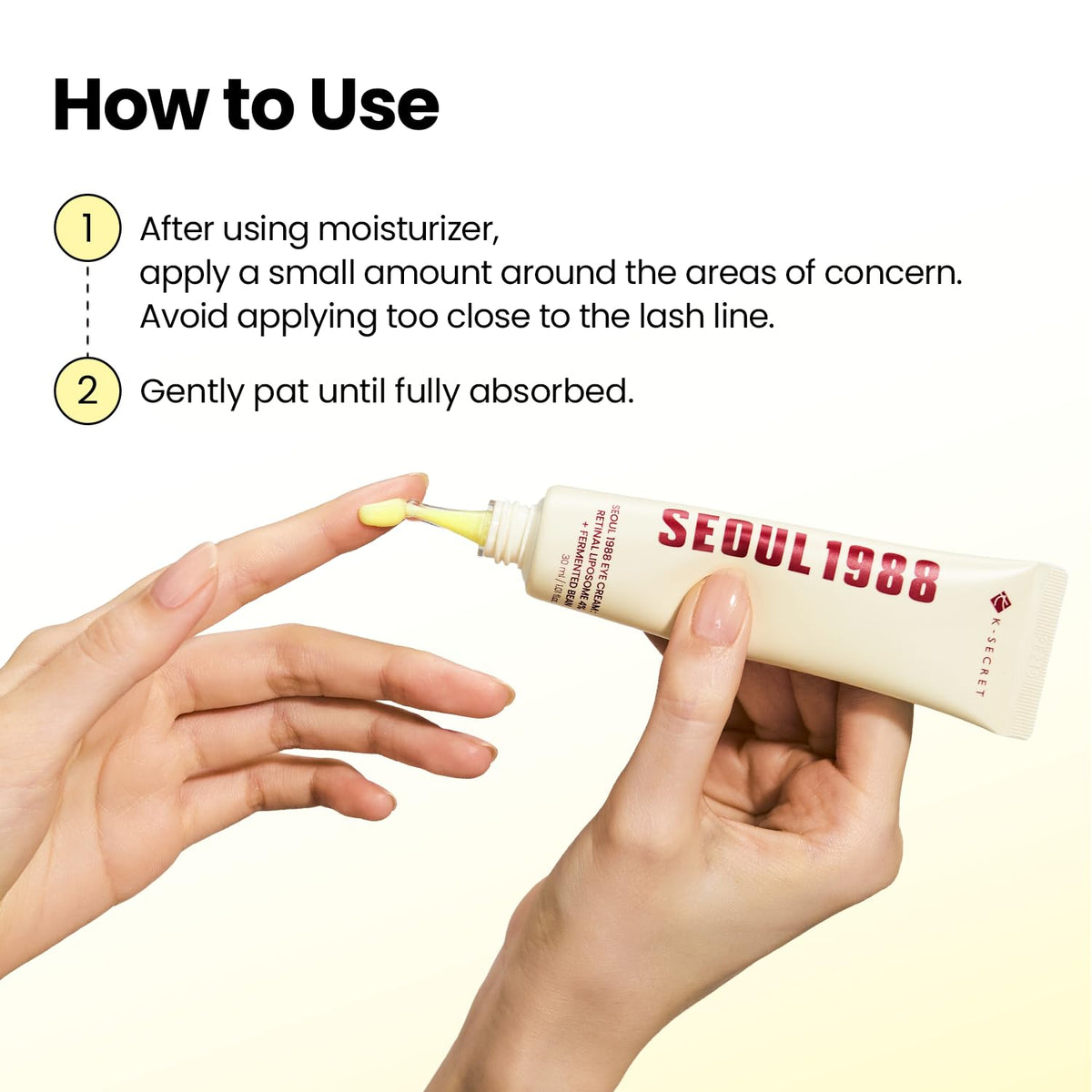 K-SECRET Retinal Eye Cream with other skincare products
