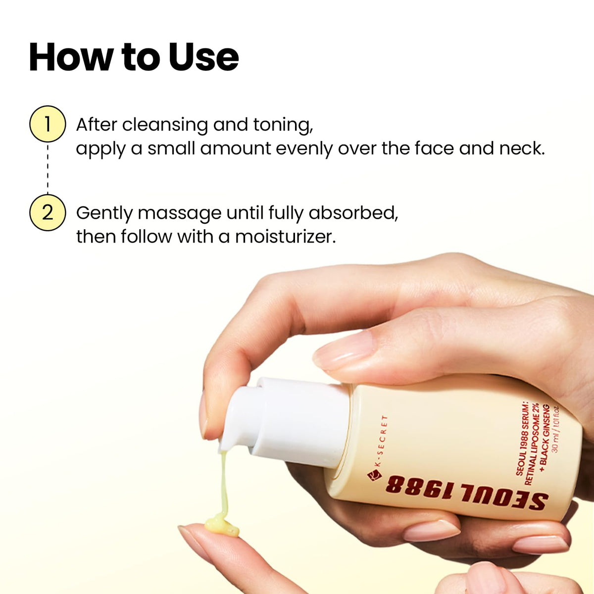 K-SECRET Retinal Serum 2% back view with label