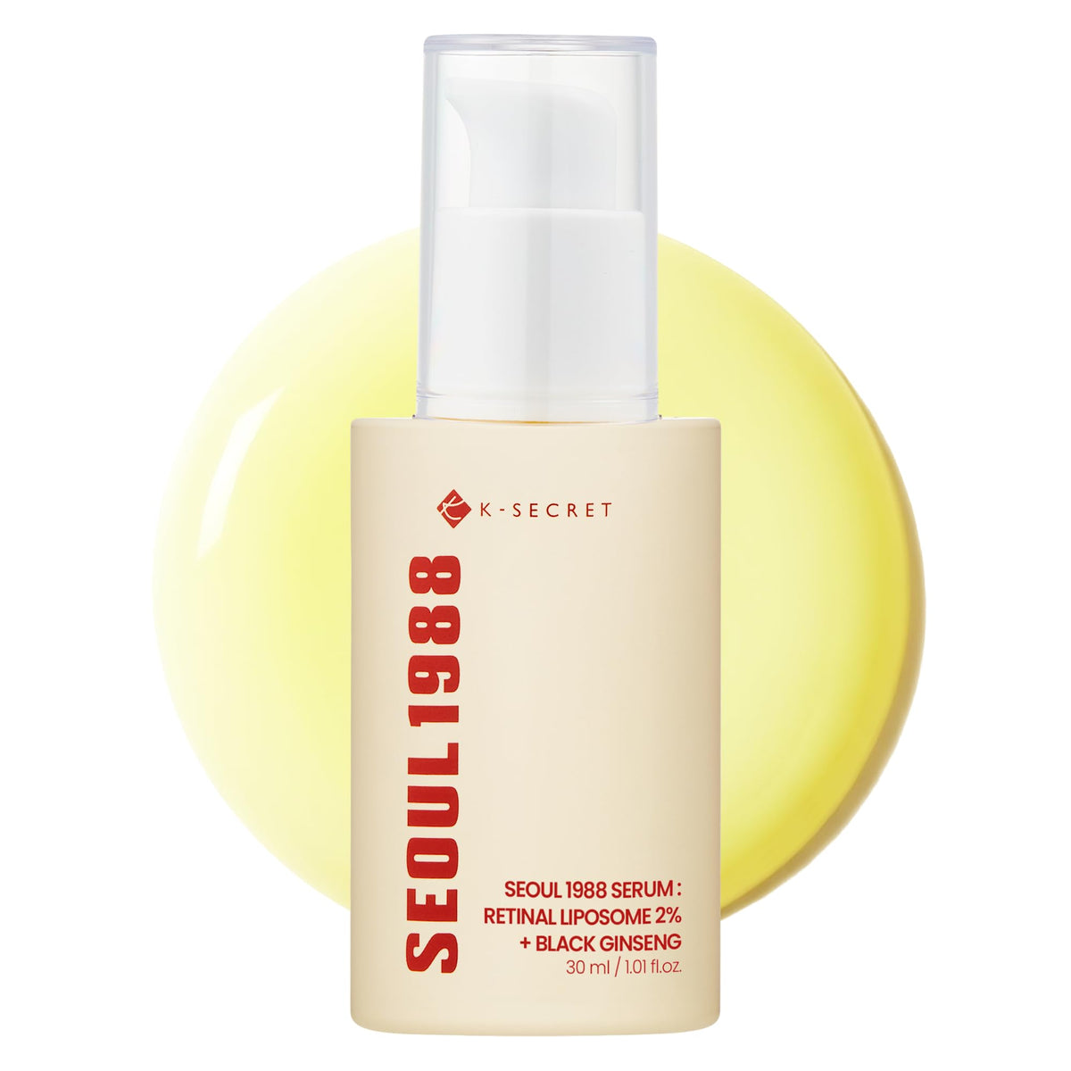 K-SECRET Retinal Serum 2% front view with packaging