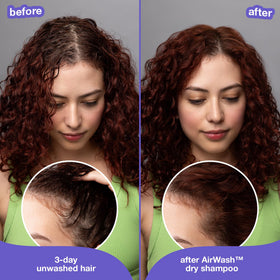 K18 AirWash Dry Shampoo application on hair