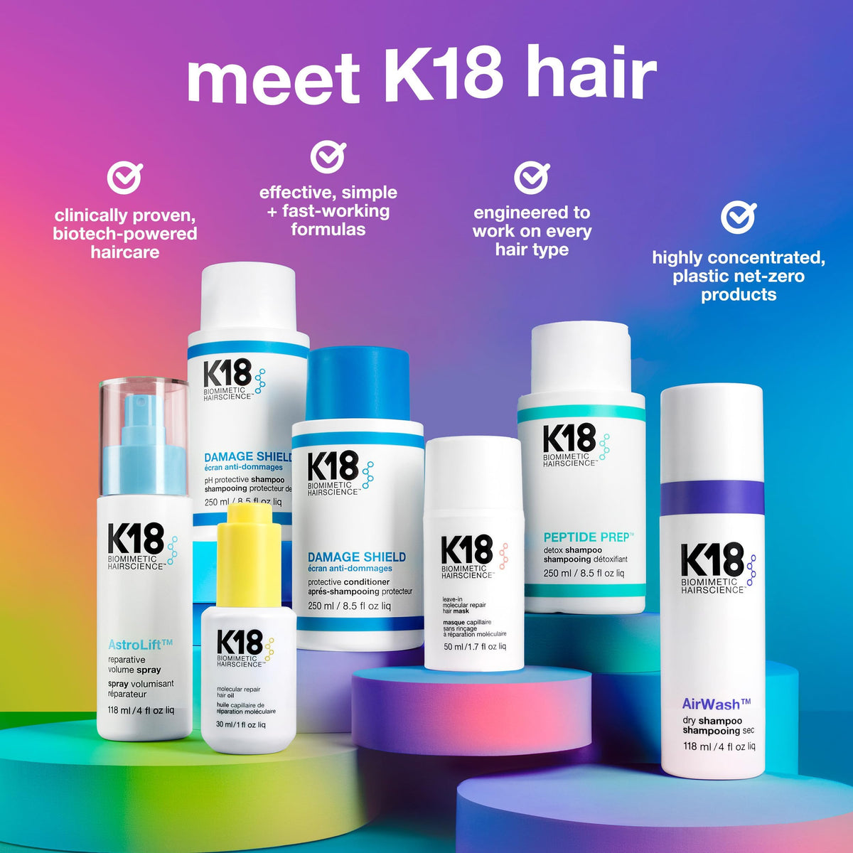 K18 AstroLift Volume Spray packaging details