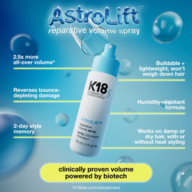 K18 AstroLift Volume Spray with fine hair styling