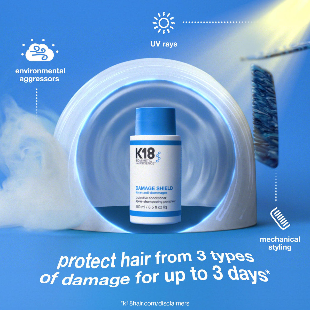 K18 Damage Shield Conditioner 8.5 Fl oz side view