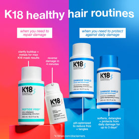 K18 Damage Shield Conditioner 8.5 Fl oz with texture display