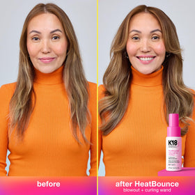 K18 HeatBounce Conditioning Heat Protection Spray in lifestyle setting