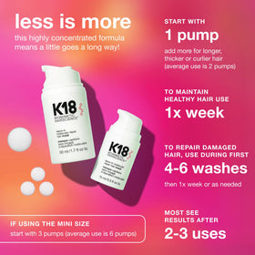 K18 Leave-In Molecular Repair Hair Mask in a bathroom setting
