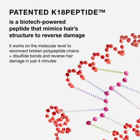 K18 Leave-In Molecular Repair Hair Mask with hair styling tools