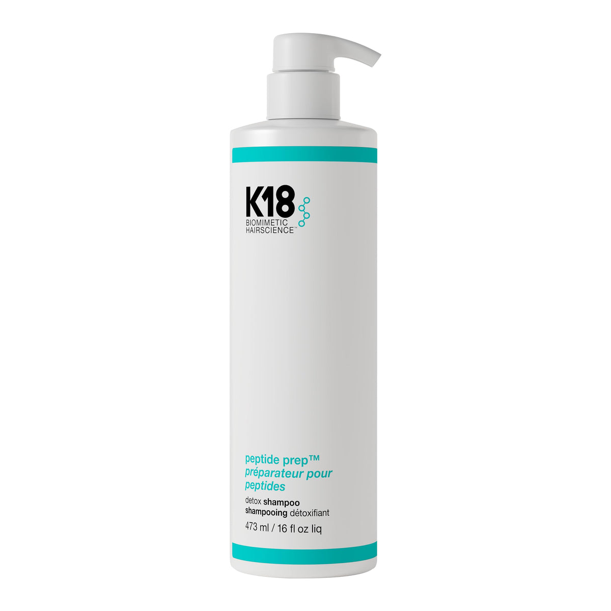 K18 Peptide Prep Detox Shampoo front view 16 Fl oz