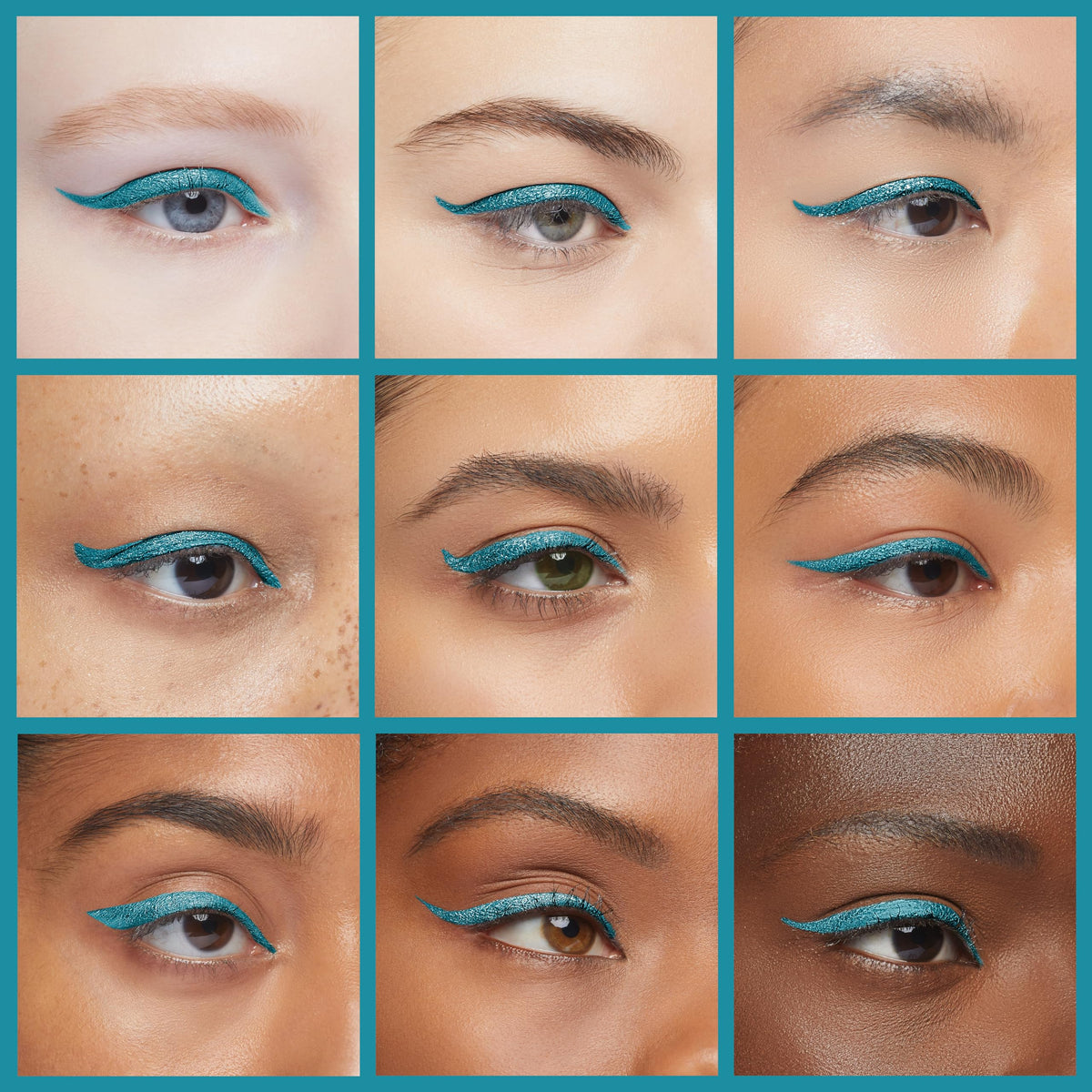 K7L Blue Eyeliner Waterproof Longwear 9g application on eyes