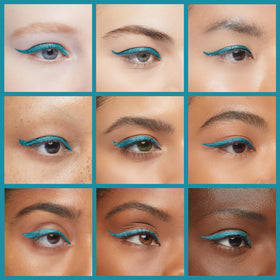 K7L Blue Eyeliner Waterproof Longwear 9g application on eyes