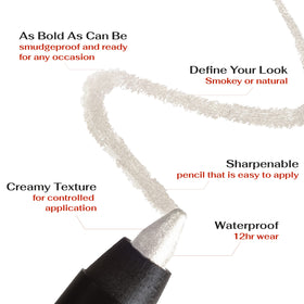 K7L Silver Shimmer Eyeliner Pencil swatch on skin