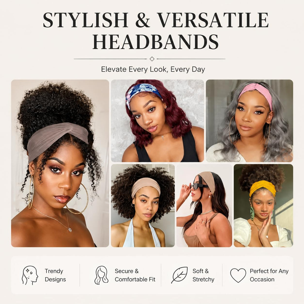 Kachanaa headbands in various colors and prints