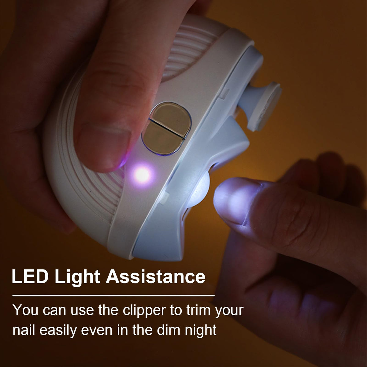 Kacitalone Electric Nail Clippers in use on toenails