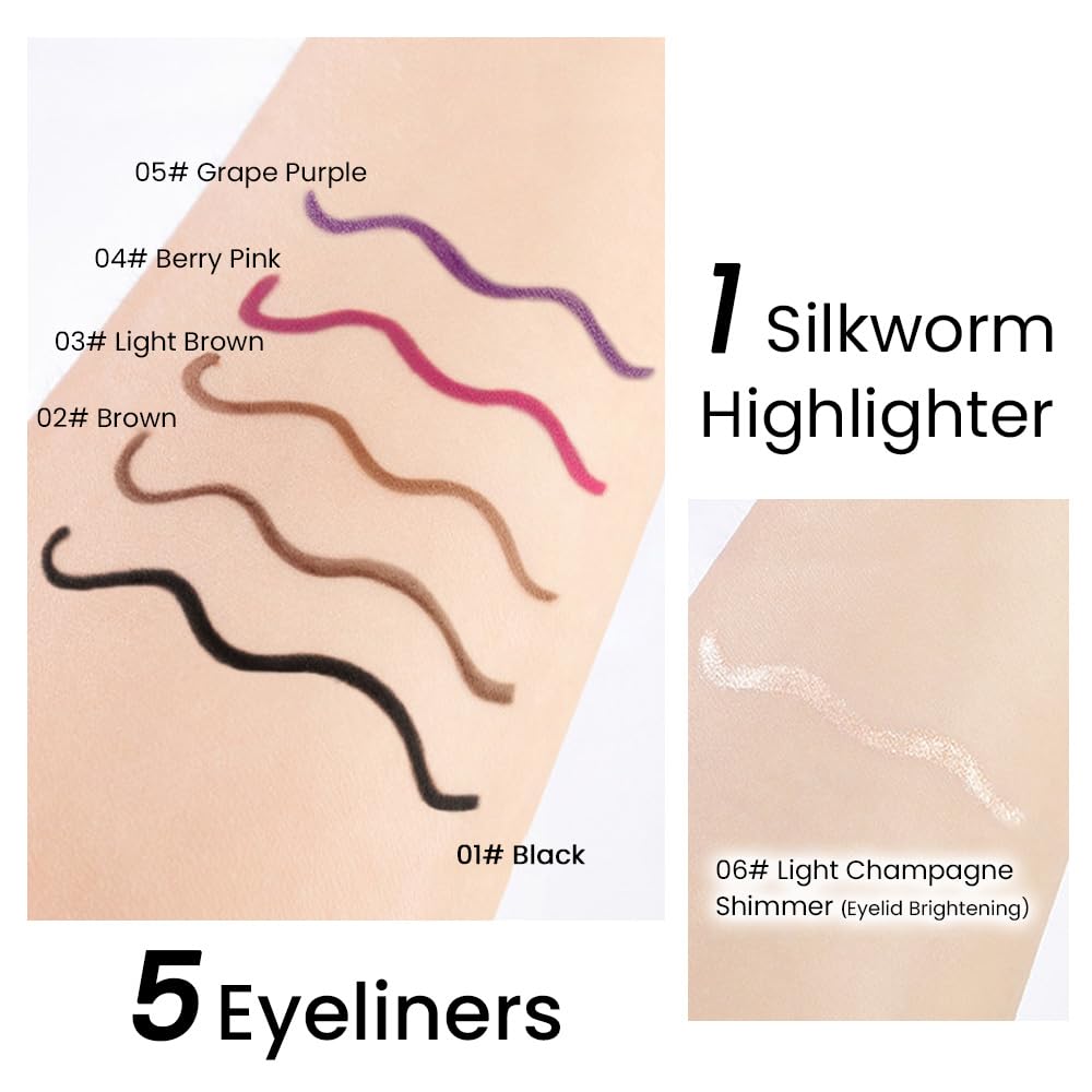 Kaely 1.5mm Skinny Gel Eyeliner Pencil in use on model