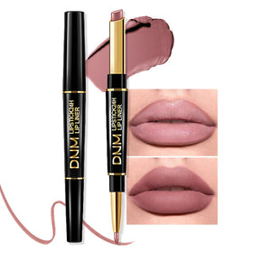 Kaely 2-in-1 Light Nude Beige Lip Liner and Lipstick Combo Set front view