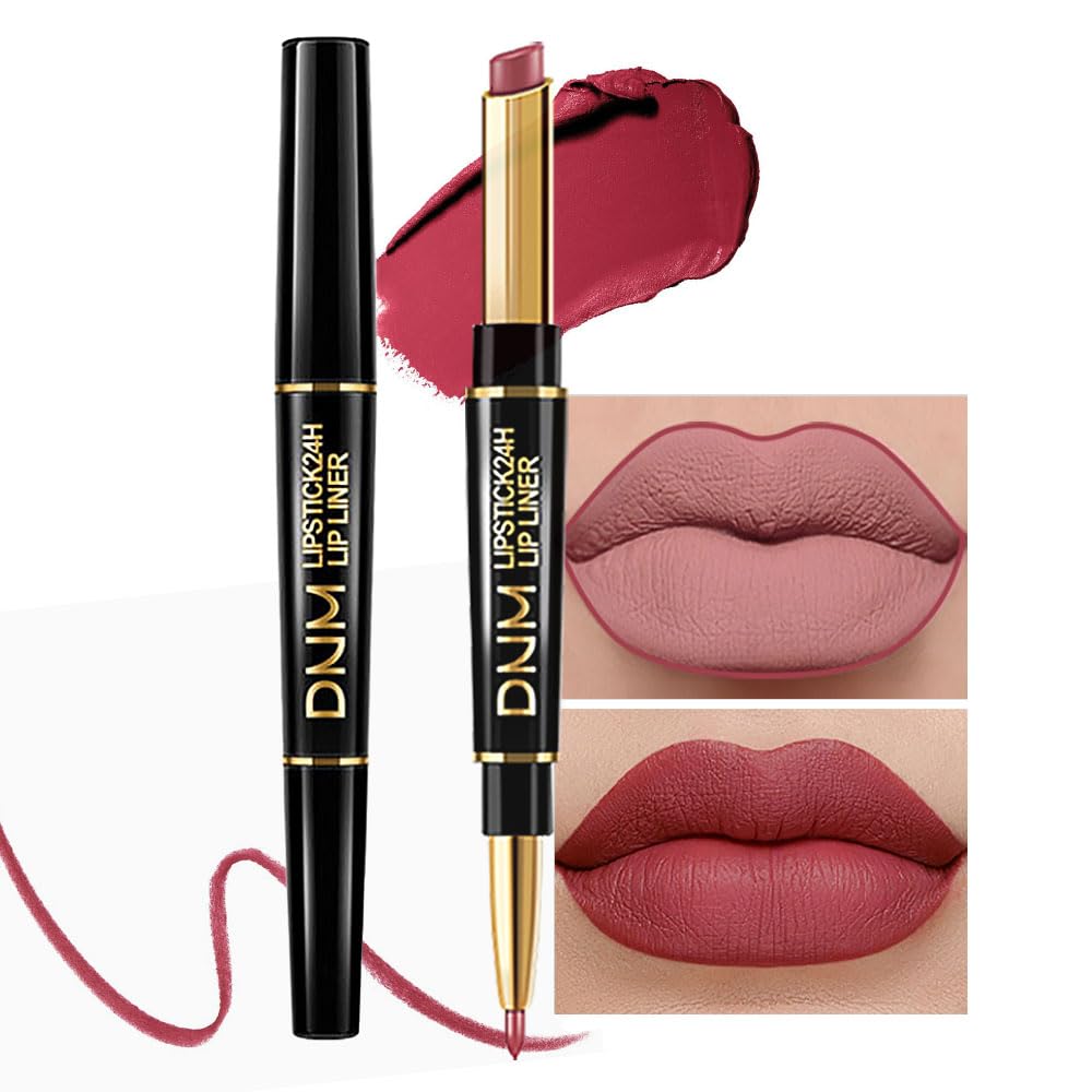 Kaely 2-in-1 Mauve Red Lip Liner & Lipstick Set front view