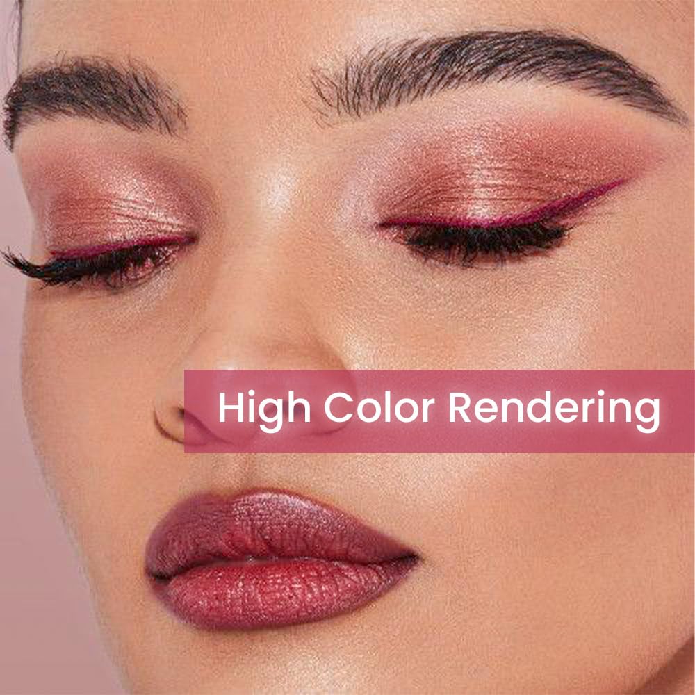 Kaely Berry Pink Gel Eyeliner Pencil showing glitter and matte finish