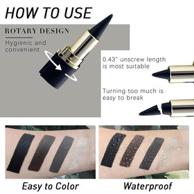 Kaely Black Gel Eyeliner Pencil used in eye makeup application