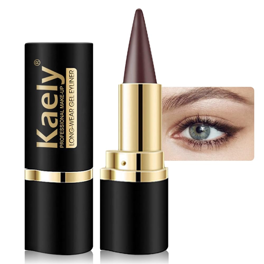 Kaely Brown Gel Eyeliner Pencil front view with packaging