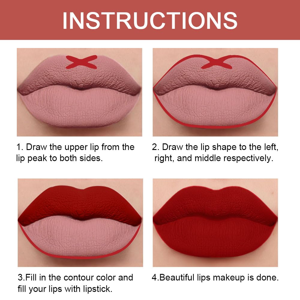 Kaely lip liner and lipstick in use on lips