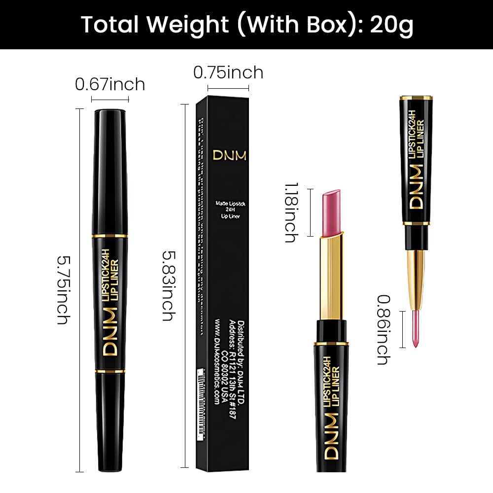 Kaely lip liner and lipstick set with various shades