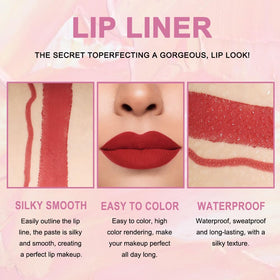 Kaely lipstick and lip liner set displayed in packaging