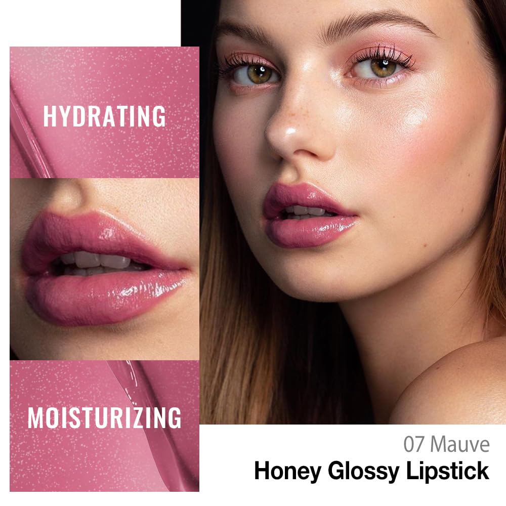 Kaely Mauve Honey Lipstick side view showing packaging