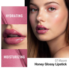 Kaely Mauve Honey Lipstick side view showing packaging