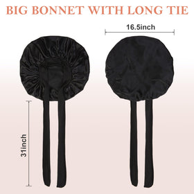 Kafteri satin bonnet in a travel bag