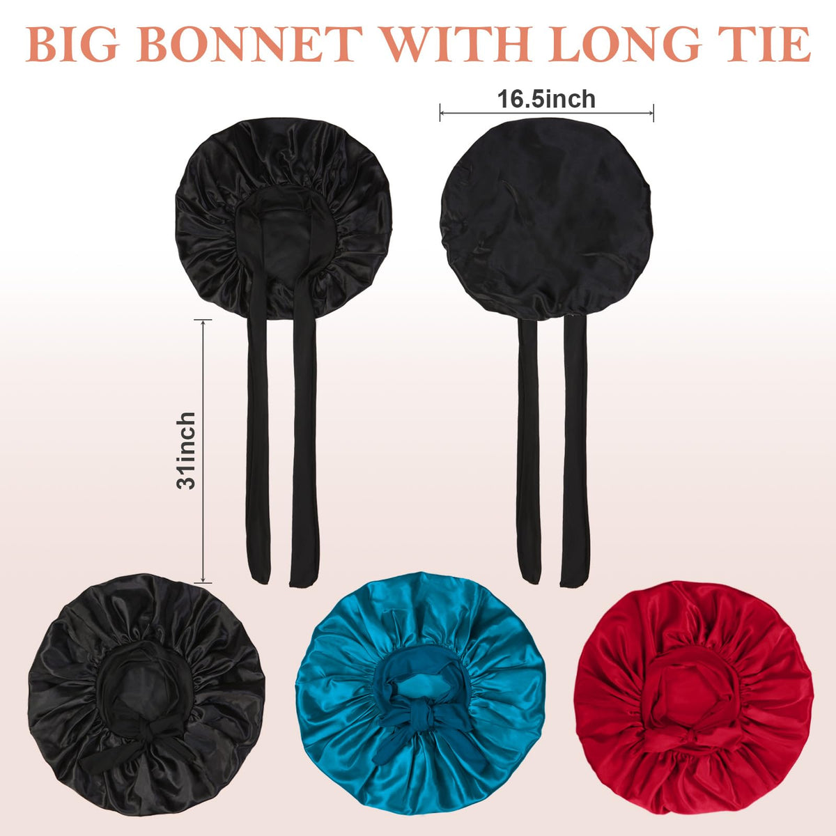 Kafteri Satin Silk Bonnets folded for travel