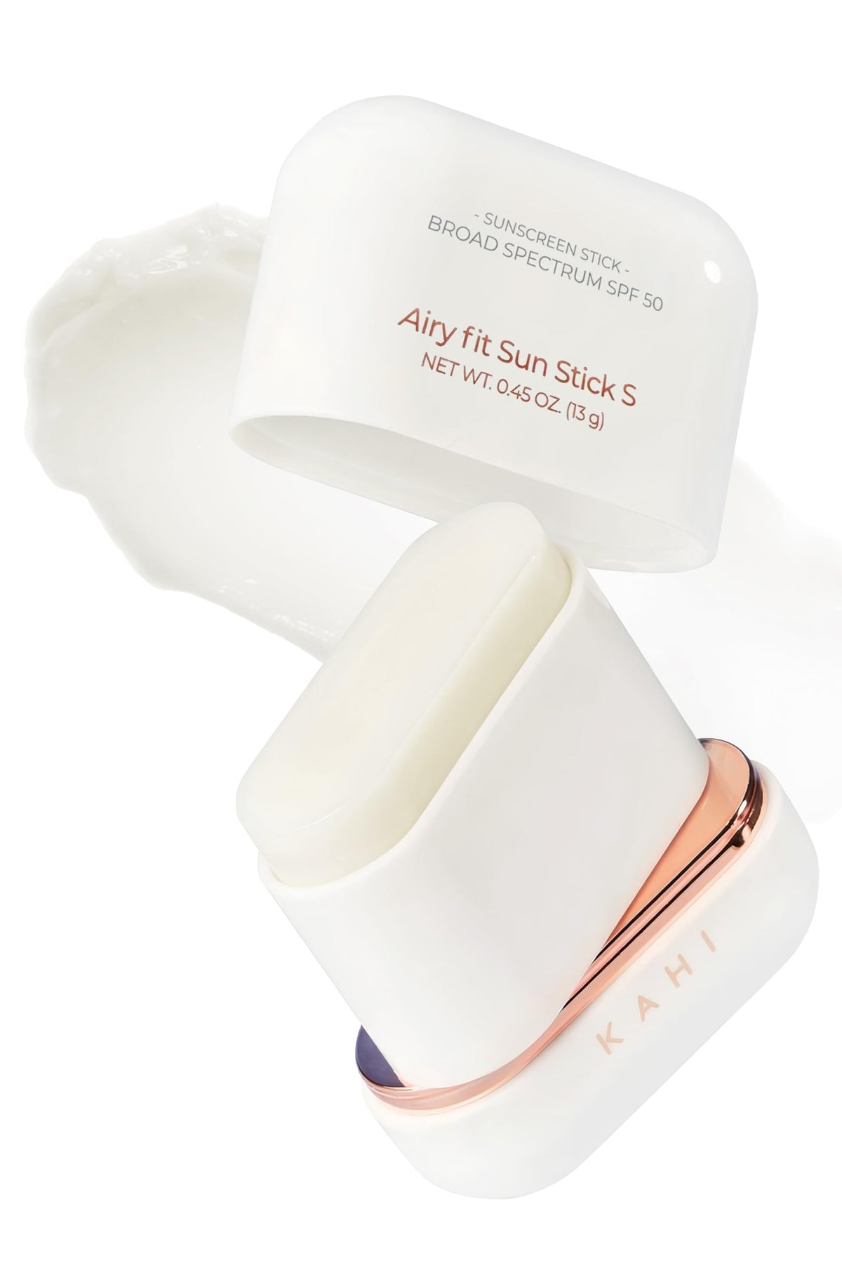 KAHI Airy Fit Sun Stick front view with SPF 50+ label