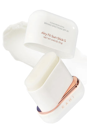 KAHI Airy Fit Sun Stick front view with SPF 50+ label