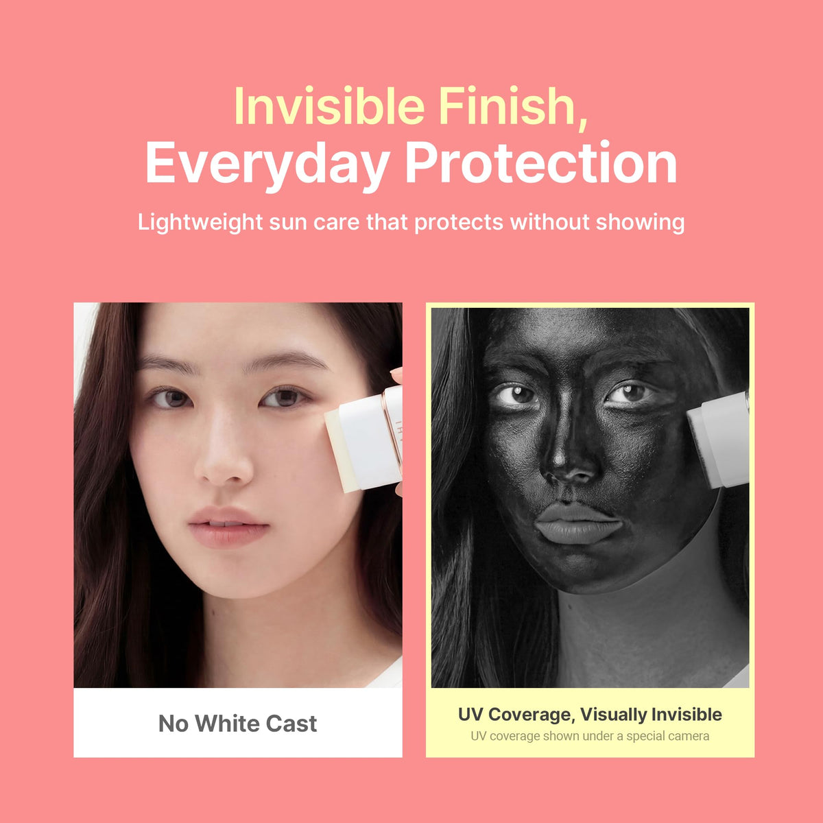 KAHI Airy Fit Sun Stick in hand for easy application